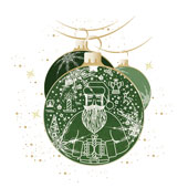 Weihnachtskarten-Dekore