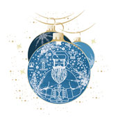 Weihnachtskarten-Dekore