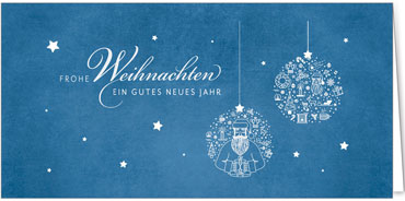 2025 für Firmen | Kategorie - Blaue Struktur Optik - | Motiv: Besondere Festkugeln - Artikel Nummer 1102-810