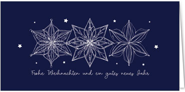 2025 für Firmen | Kategorie Blaue Impressionen | Motiv: Kunstvolle Schneesterne - Artikel Nummer 1103-804
