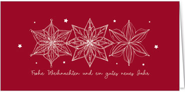 2025 für Firmen | Kategorie Rote Impressionen | Motiv: Kunstvolle Schneesterne - Artikel Nummer 1103-805