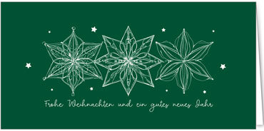 2025 für Firmen | Kategorie Grüne Impressionen | Motiv: Kunstvolle Schneesterne - Artikel Nummer 1103-806
