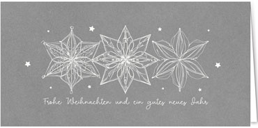 2025 für Firmen | Kategorie - Silber Struktur Optik - | Motiv: Kunstvolle Schneesterne - Artikel Nummer 1103-807