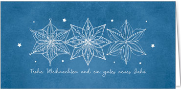 2025 für Firmen | Kategorie - Blaue Struktur Optik - | Motiv: Kunstvolle Schneesterne - Artikel Nummer 1103-810