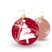 Weihnachtskarten-Dekore