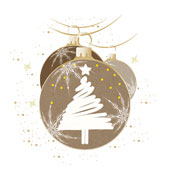 Weihnachtskarten-Dekore