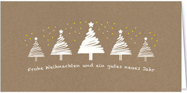 2025 für Firmen | Kategorie - Kraftpapier Optik - | Motiv: Baumgruppenschwung - Artikel Nummer 1104-808