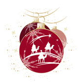 Weihnachtskarten-Dekore