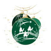 Weihnachtskarten-Dekore