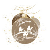 Weihnachtskarten-Dekore