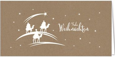2025 für Firmen | Kategorie - Kraftpapier Optik - | Motiv: Reise nach Betlehem - Artikel Nummer 1105-808