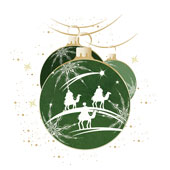 Weihnachtskarten-Dekore