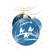 Weihnachtskarten-Dekore