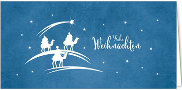 2025 für Firmen | Kategorie - Blaue Struktur Optik - | Motiv: Reise nach Betlehem - Artikel Nummer 1105-810