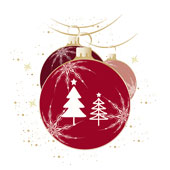 Weihnachtskarten-Dekore