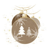 Weihnachtskarten-Dekore