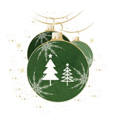 Weihnachtskarten-Dekore