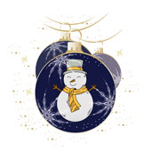 Weihnachtskarten-Dekore