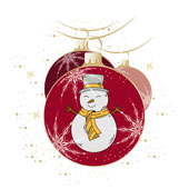 Weihnachtskarten-Dekore