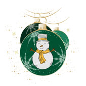 Weihnachtskarten-Dekore