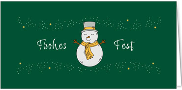 2025 für Firmen | Kategorie Grüne Impressionen | Motiv: Liebevoller Schneemann - Artikel Nummer 1107-806