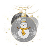 Weihnachtskarten-Dekore