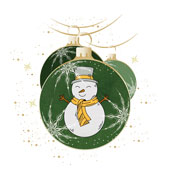 Weihnachtskarten-Dekore