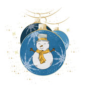 Weihnachtskarten-Dekore