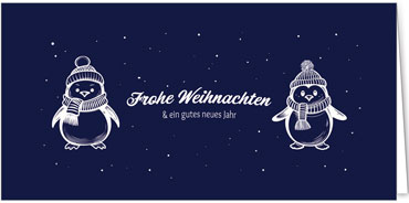 2025 für Firmen | Kategorie Blaue Impressionen | Motiv: Pinguinpärchen - Artikel Nummer 1108-804