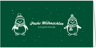 2025 für Firmen | Kategorie Grüne Impressionen | Motiv: Pinguinpärchen - Artikel Nummer 1108-806