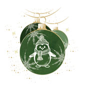 Weihnachtskarten-Dekore