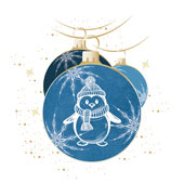 Weihnachtskarten-Dekore