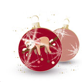 Weihnachtskarten-Dekore