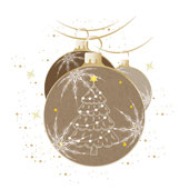 Weihnachtskarten-Dekore