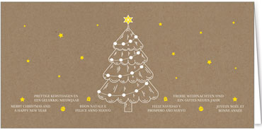 2025 für Firmen | Kategorie - Kraftpapier Optik - | Motiv: Internationale Tanne - Artikel Nummer 1110-808