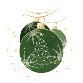 Weihnachtskarten-Dekore