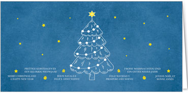 2025 für Firmen | Kategorie - Blaue Struktur Optik - | Motiv: Internationale Tanne - Artikel Nummer 1110-810