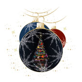 Weihnachtskarten-Dekore