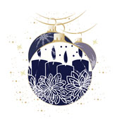 Weihnachtskarten-Dekore