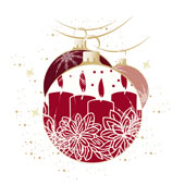 Weihnachtskarten-Dekore