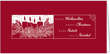 2025 für Firmen | Kategorie Rote Impressionen | Motiv: Elegante Adventwünsche - Artikel Nummer 1111-805