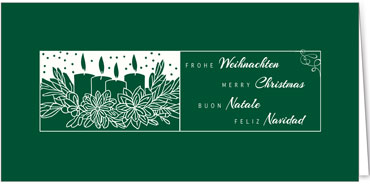 2025 für Firmen | Kategorie Grüne Impressionen | Motiv: Elegante Adventwünsche - Artikel Nummer 1111-806