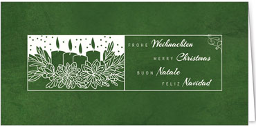 2025 für Firmen | Kategorie - Grüne Struktur Optik - | Motiv: Elegante Adventwünsche - Artikel Nummer 1111-809