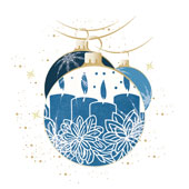 Weihnachtskarten-Dekore