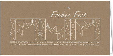 2025 für Firmen | Kategorie - Kraftpapier Optik - | Motiv: Friedensgeflüster - Artikel Nummer 1112-808