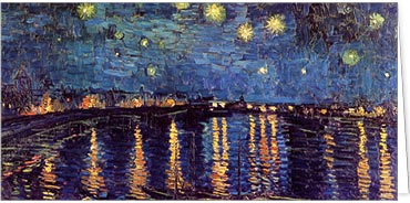 2023 für Firmen | Alte Meister | Motiv: Vincent van Gogh · Starry night over the Rhone - Artikel Nummer 11122