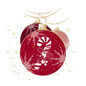 Weihnachtskarten-Dekore