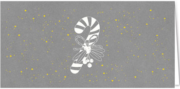 2025 für Firmen | Kategorie - Silber Struktur Optik - | Motiv: Zuckerstangengeschenk - Artikel Nummer 1113-807