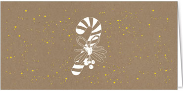 2025 für Firmen | Kategorie - Kraftpapier Optik - | Motiv: Zuckerstangengeschenk - Artikel Nummer 1113-808