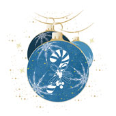 Weihnachtskarten-Dekore